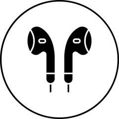 Canvas Print - Earbuds Icon