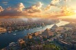 Sunset over the Nile A Glimpse of Egypt's Ancient Wonders Generative AI