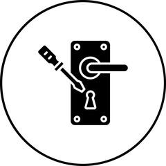 Canvas Print - Lock Repair Icon