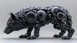 A biomimetic wolf robot. The concept of modern technologies