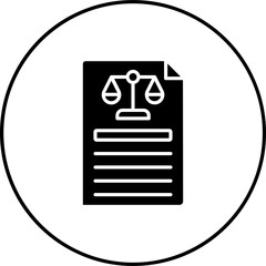 Canvas Print - Legal Document Icon