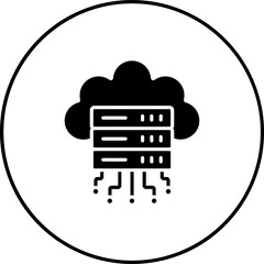 Canvas Print - Cloud Server Icon