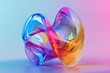 Colorful Glass 3D Object, abstract wallpaper background.