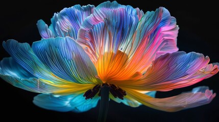 Canvas Print - A colorful flower with unusual_colors