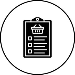 Canvas Print - Shopping List Icon