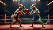 © Pat Kw - Kangaroos boxing