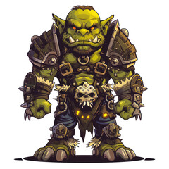 Wall Mural - Fierce Orc Demon Character Design for T-Shirt