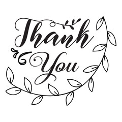 Thank you vintage style svg. Black colored thank you text in caligraphy. 11:11