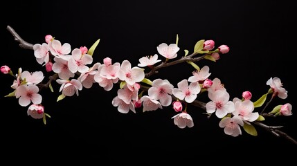 Blooming cherry branch. Generative AI