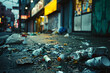 © Xistudio - Urban Decay: Littered Street at Dusk