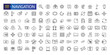 © Rubbble - Simple Set of Navigation Related Vector Line Icons. Contains such Icons as Cloakroom, Elevator, Exit, Taxi, flag and more.