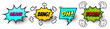 © Artur - Comic speech bubble with text Smash, Bang, Oh, Boom isolated on white background. Cartoon style.