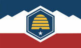 Fototapeta Big Ben - Utah New State Flag