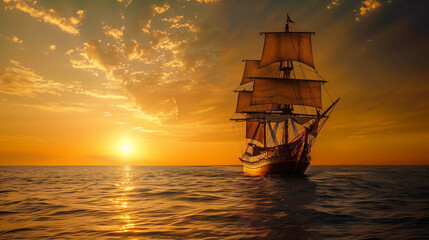 Wall Mural - sunset over the ocean