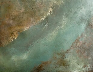 Wall Mural - An image focusing on bronze with a greenish patina, offering a look at the natural oxidation process and its effect on the metal's appearance.