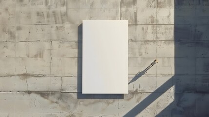 Blank poster with concrete setup.