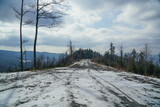 Fototapeta Tęcza - Góry, Beskid Śląski widok na Baranią Górę zimą