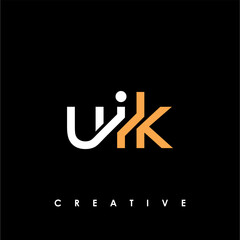 UIK Letter Initial Logo Design Template Vector Illustration