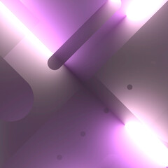 Leinwandbilder - 3d rendering digital illustration in a modern style with a pattern of purple neon stripes