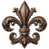 Elegant Bronze Fleur de Lis Cutout: Timeless Decorative Symbol