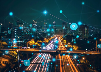 Aufkleber - Next-Gen Connectivity: Exploring the Interplay of 5G, Cloud Computing, and Global Connectivity for Smart Cities