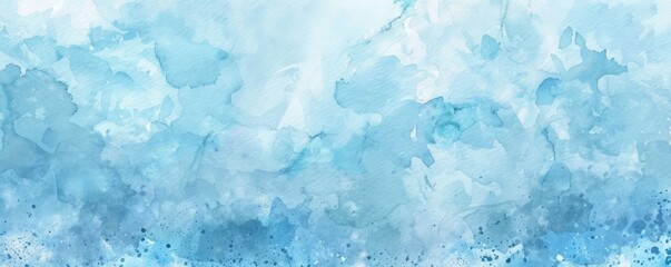 Poster - A blue watercolor painting with a light blue background