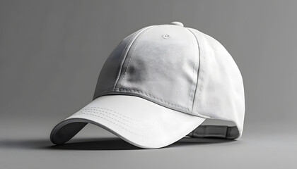 Wall Mural - White Baseball cap template.