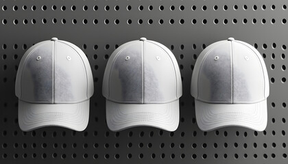 Wall Mural - White Baseball cap template.