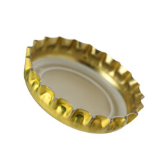 Sticker - One beer bottle cap isolated on white