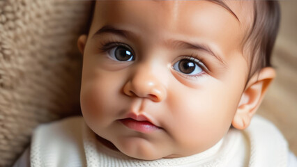 cute happy latin american baby. portrait photography happy smile brazilian kid
