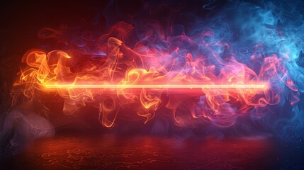 Aufkleber - This modern illustration shows a heated air flow effect on a transparent background. In addition, it shows a gradient curve line on a transparent background.