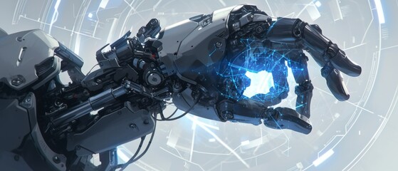 Poster - Using artificial intelligence or AI for working tools. Creating global connections for providing access to data and information online, using AI chatbots,