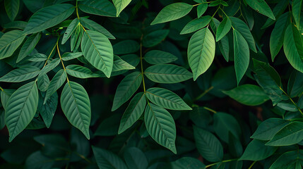 Wall Mural - Green leaves tropical background. 