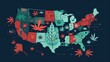 © Rodica - An image of a cannabis leaf pattern forming a map of the world, symbolizing the global movement towards medical marijuana legalization