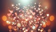 Festive background with flying hearts, bokeh lights, glitter effect in pastel halftones of pink, red and beige for weddings and Valentine's Day, Declaration of love, Symbol of love