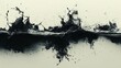Watercolor splashes of black ink