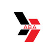 ABA  logo design template vector. ABA Business abstract connection vector logo. ABA icon circle logotype.

