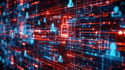 Cyber security and information or network protection. Future cyber technology web services for business and internet project