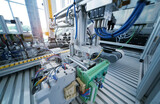 Fototapeta  - high performance automatic manufacturing assembly and inspection process at production line