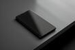 © Paul - Versatile Smartphone Mock-up on Simple Desk, black display, close-up, simple desk background, suitable