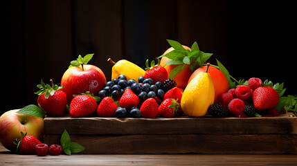 Wall Mural - assortment of fresh fruits