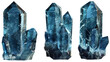 Blue Tourmaline Jewelry Isolated on Transparent Background for Luxury Designs