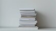 © Paul - Stack of Books and Papers in Clean Office, desk, minimalist, work environment, simple