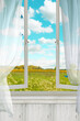 Open Windows With Countryside View