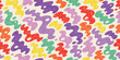 Abstract summer y2k pattern. Vector background with color liquid blob shape. Color seamless geometric texture. Fun splash bg. Playful modern fluid. Organic trippy summer pattern. Liquid retro shape