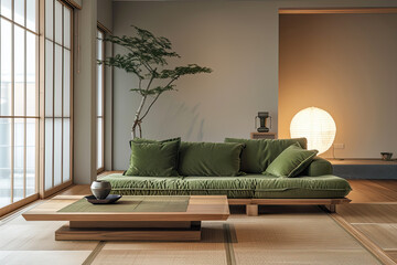 interior design of living room in japanese style