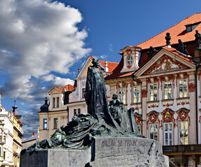 Legacy of Defiance: The Jan Hus Monument in Prague.