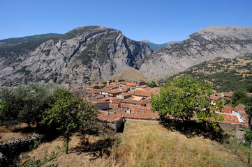 Wall Mural - San Lorenzo Bellizzi, Cosenza district, Calabria, Italy, view of the village located in the Pollino National Park