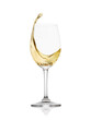 © Magnus Cramer - White wine in a glass with splash isolated on white background