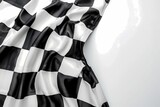 Fototapeta  - Checkered flag, racing, start, finish concept isolated on a white background